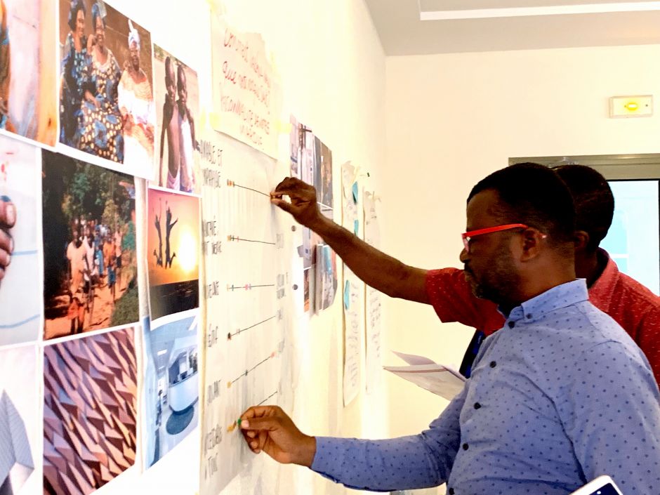 ThinkPlace designer Juanita Rodriguez work on a co-designed branding campaign ThinkPlace designer Juanita Rodriguez work on a co-designed branding campaign